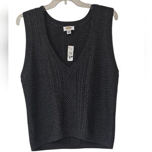 NWT Vintage Talbots Gray Knit Sweater Vest Size 1X